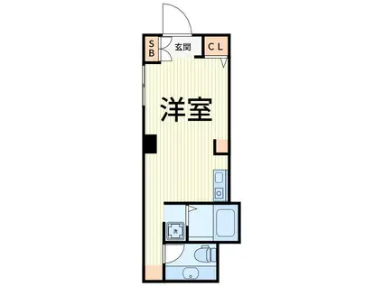 マリーナ・タカケンビルNO.6(ワンルーム/1階)の間取り写真