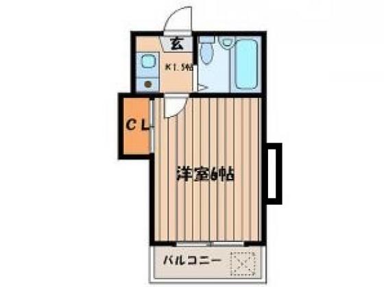 グランツ安芸長束(1K/1階)の間取り写真