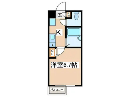 アイビーイン21(1K/1階)の間取り写真