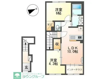 LA RECOLTE (2LDK/2階)の間取り写真