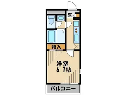 レオネクストNISHIGAIIII(1K/2階)の間取り写真