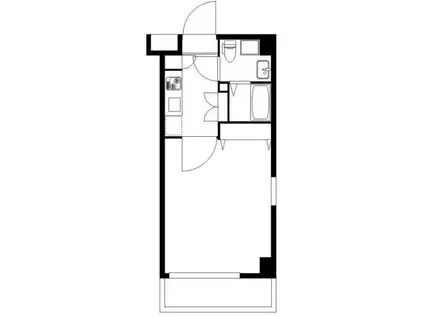 パレステュディオディム錦糸町(1K/8階)の間取り写真