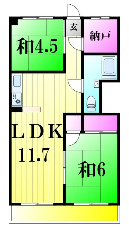 リンデンハイム白山 3階階 間取り