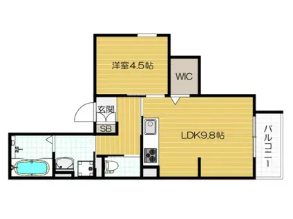 YOURMAISON TENMA(1LDK/3階)の間取り写真