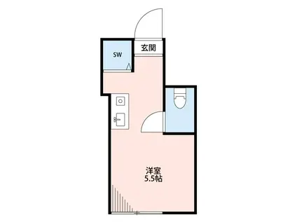 コートハウス南馬込II(ワンルーム/2階)の間取り写真