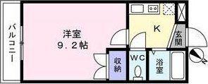 メイツ北山(1K/4階)の間取り写真