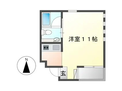 FULL HOUSE(ワンルーム/3階)の間取り写真