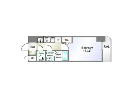 アドバンス神戸ラシュレ(1K/11階)の間取り写真