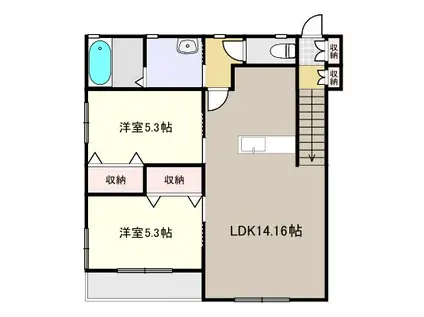 ＪＲ上越線 高崎問屋町駅 徒歩32分 2階建 築13年(2LDK/2階)の間取り写真