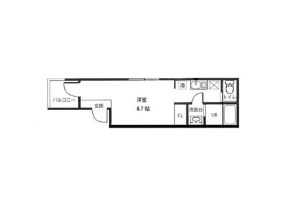 GLADI京成小岩(ワンルーム/3階)の間取り写真