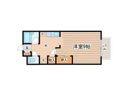 TS KAPALUA(1K/2階)の間取り写真