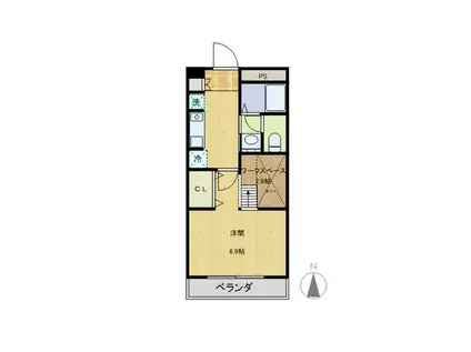 COZY PLACE星ヶ丘(1K/3階)の間取り写真