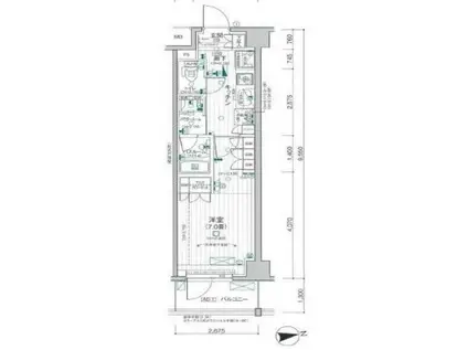 DUO STAGE調布国領MAXIV DUE(1K/4階)の間取り写真