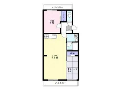 むつみグリーンハイツ(2LDK/2階)の間取り写真