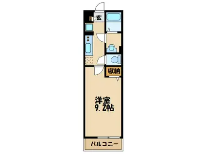 リブリ・暁(1K/1階)の間取り写真