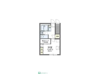 レオパレスRITZ-I(1K/1階)の間取り写真