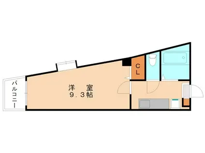 シルクヴィラ南福岡(1K/3階)の間取り写真