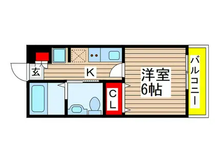 AERIAL SUITE(1K/1階)の間取り写真