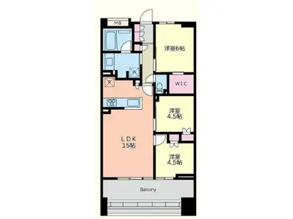 パークタワー向ケ丘遊園(3LDK/7階)の間取り写真