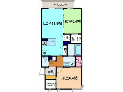 SH・シャーメゾンガーデンズ長町(2LDK/2階)の間取り写真