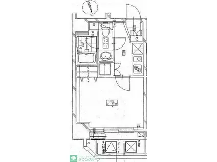 リベルテ上野(1K/3階)の間取り写真