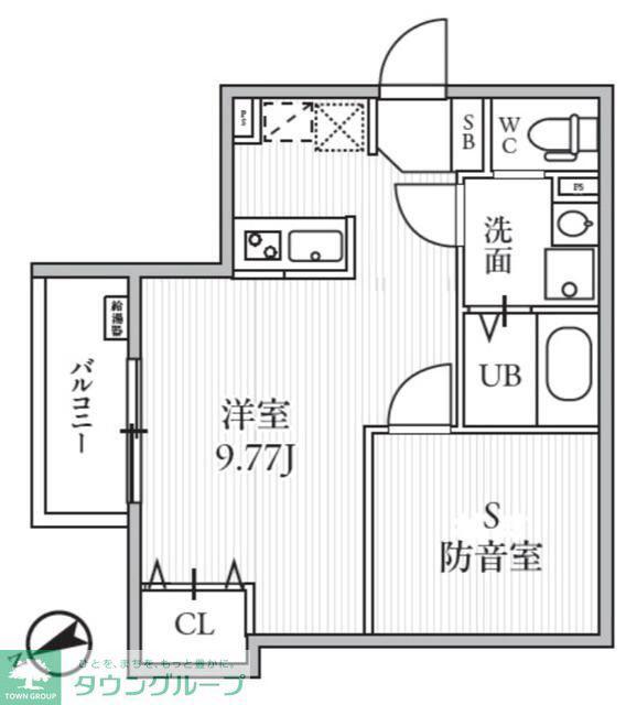 TS CUORE MUSE落合南長崎(ワンルーム/1階)の間取り写真