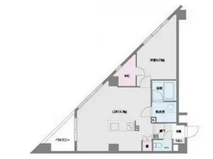 リシェ広尾(1LDK/9階)の間取り写真