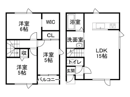 ソレイユ315(3LDK/1階)の間取り写真