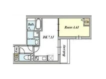 アクロス大和田アパートメントIII(1DK/2階)の間取り写真