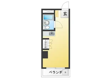 信用マンション(ワンルーム/2階)の間取り写真