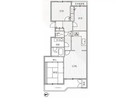 TSGARDEN横浜反町(3LDK/1階)の間取り写真