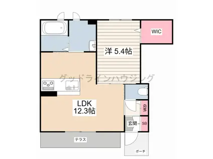 レフィアント社(1LDK/1階)の間取り写真