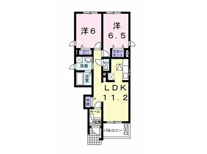 サンフラワーガーデン(2LDK/1階)の間取り写真
