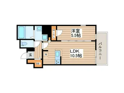 ティアラグレイス両国タワー(1LDK/9階)の間取り写真