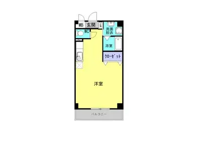 ＪＲ東海道本線 静岡駅 徒歩7分 7階建 築4年(ワンルーム/2階)の間取り写真