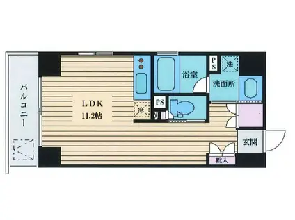 パークヒルズ赤坂(ワンルーム/2階)の間取り写真