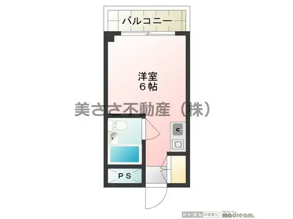 メゾンドノア天神町(ワンルーム/5階)の間取り写真