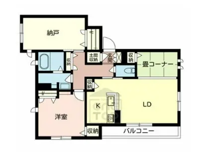 シャーメゾン金木犀(2LDK/2階)の間取り写真