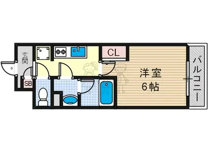 トーシン文の里(1K/5階)の間取り写真