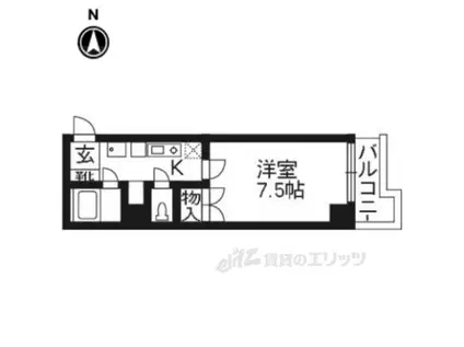 VILLASOLEIL(1K/1階)の間取り写真