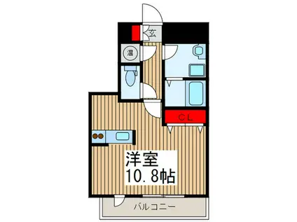 アークシティAコート(ワンルーム/1階)の間取り写真