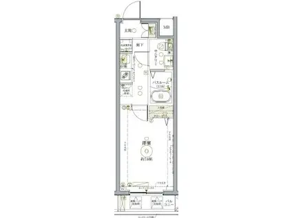 クレヴィスタ練馬武蔵関(1K/4階)の間取り写真