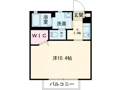 エルフローラA棟(1K/2階)の間取り写真