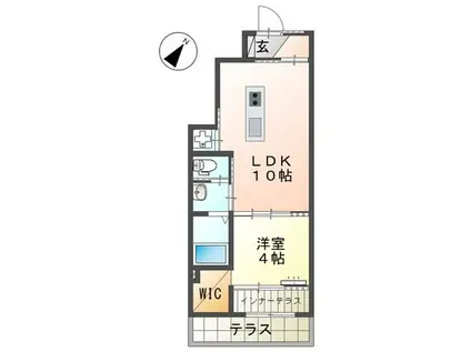 FALDA.T(1LDK/1階)の間取り写真