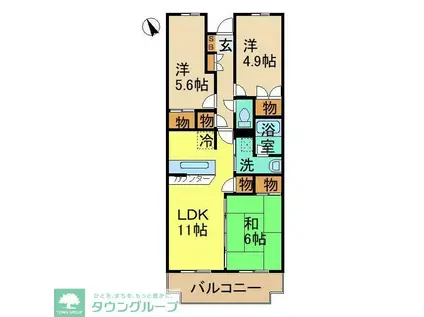 マノワール喜多見(3LDK/3階)の間取り写真