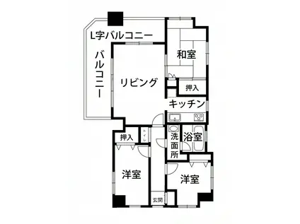 ネオマイムステーションスクエア(3LDK/15階)の間取り写真