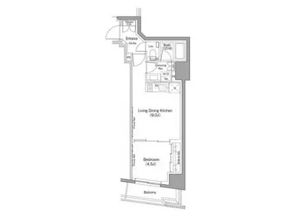 ザ・パークハビオ日本橋小伝馬町(1LDK/8階)の間取り写真