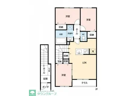 フルール・メゾン(3LDK/2階)の間取り写真