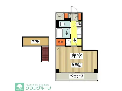 アヅマ第6ビル(1K/5階)の間取り写真