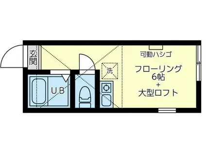 ユナイト岡沢マックスタイラー(ワンルーム/1階)の間取り写真